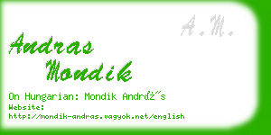 andras mondik business card